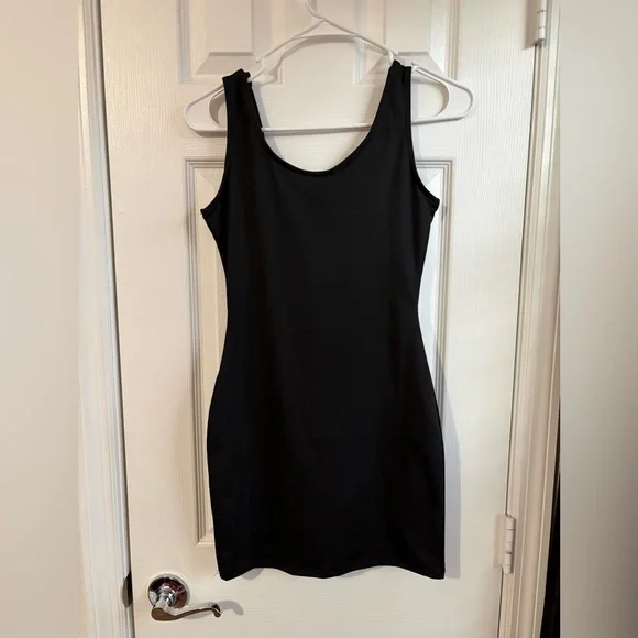 Fashion Nova Black Bodycon Mini Dress with Silver Stud Text - Picture 2 of 2